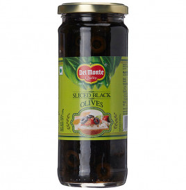 Del Monte Sliced Black Olives  Glass Jar  450 grams